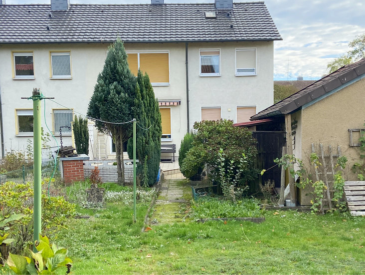 R�ckansicht Reiheneckhaus Herne