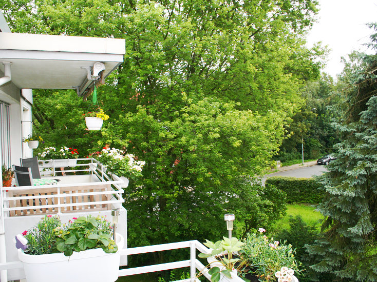 Balkon Ausblick Etagenwohnung Herne