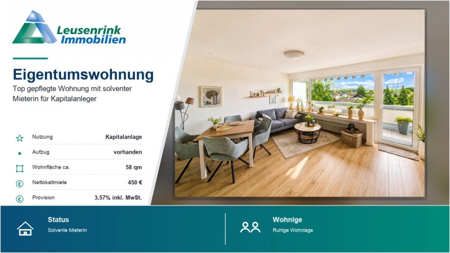 Eigentumswohnung Etagenwohnung Herne / Eickel