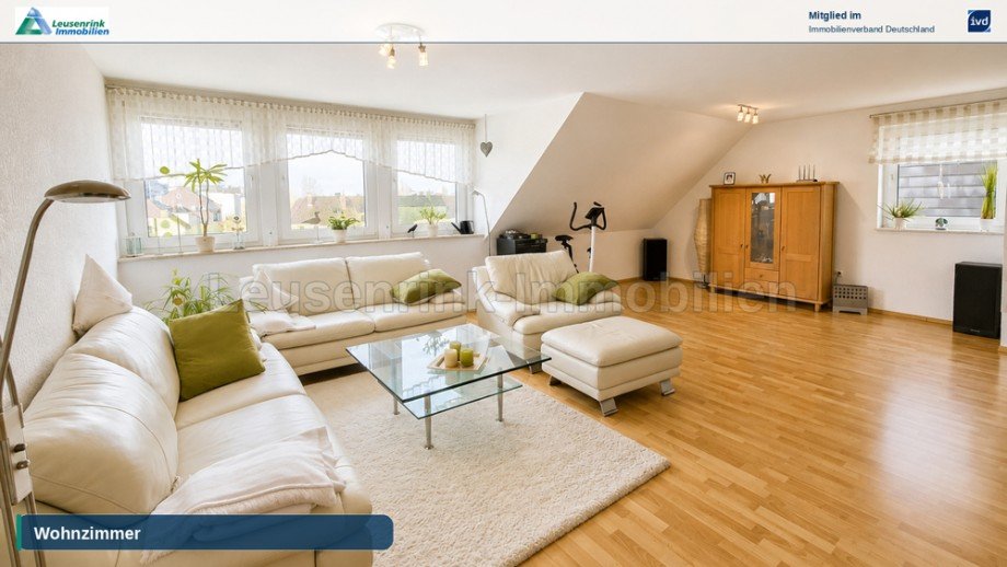 Wohnzimmer Dachgeschosswohnung Herne