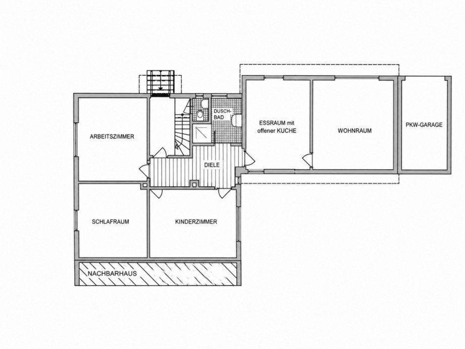 Grundriss EG Doppelhaush�lfte Herten / Scherlebeck